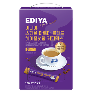 이디야 스페셜 아로마 블렌드 헤이즐넛향 커피믹스, 11.5g, 120개입, 1박스