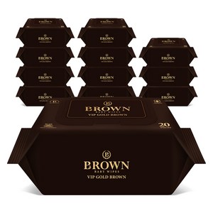 브라운 VIP 골드브라운 엠보싱 저자극 물티슈 캡형