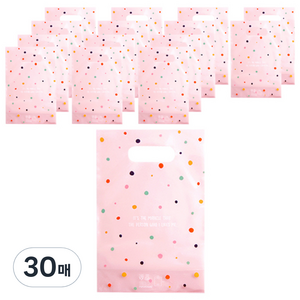 봄91 SR 비닐백, 도트 핑크, 30매