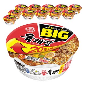 오뚜기 육개장 컵라면 104g, 12개