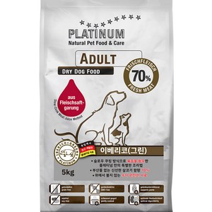 플래티넘 이베리코 전견용 슬로우쿠킹 고기사료, 돼지, 5kg, 1개