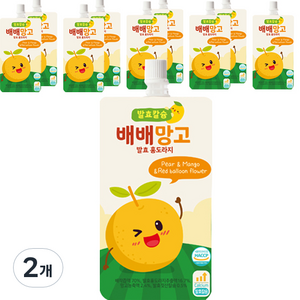 청숨 유아용 발효 칼슘 배배망고 홍도라지 10p, 2개, 혼합맛(망고/패션푸르츠/배/홍도라지), 1000ml
