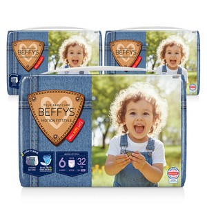 베피스 모션핏 팬티형 기저귀 남여공용 점보형 6단계 (17kg~), 점보형(2XL), 96매