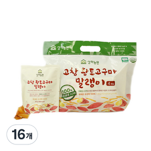 상하농원 고창 황토고구마 말랭이, 60g, 16개