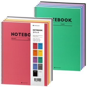 포포팬시 10가지 색상 멀티 컬러 노트 10종, 혼합색상, 1세트