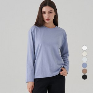 ELLE PARIS 여성용 릴렉스핏 긴팔 티셔츠