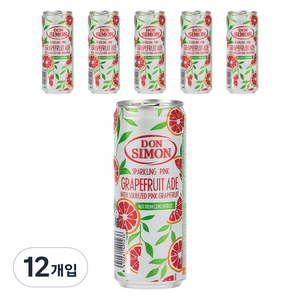 돈시몬 착즙 스파클링 자몽에이드, 330ml, 12개