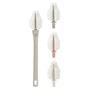 마더케이 리필형 스펀지 롱핸들 젖꼭지솔 세트, 베이지, 1세트