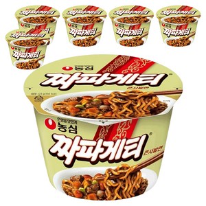 짜파게티 큰사발면 123g, 6개