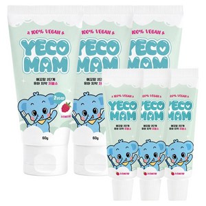 예꼬맘 2단계 유아치약 저불소 60g + 미니치약 15g 라즈베리향, 3세트