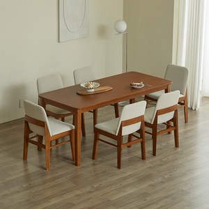 파로마 솔로르 원목식탁 1800 + 의자C 세트 6인용 방문설치