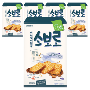 크라운 소복소복 소보로 과자, 240g, 5개