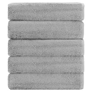 하비티 도톰하고 부드러운 수건 200g 40수 코마사, 그레이, 5개