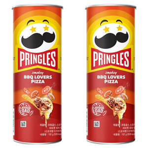 프링글스 감자스낵 스모키 바비큐 피자맛, 102g, 2개
