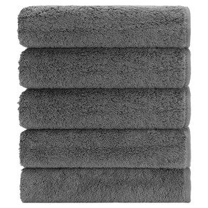 하비티 도톰하고 부드러운 수건 200g 40수 코마사, 다크 그레이, 5개