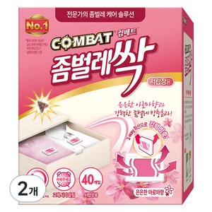 컴배트 좀벌레싹 서랍장용 아로마향 방충제 40p, 20g, 2개