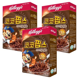 켈로그 코코팝스 시리얼, 460g, 3개