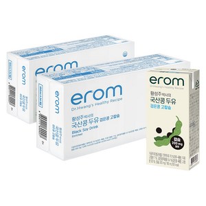 이롬 황성주 박사의 국산콩 두유 검은콩 고칼슘, 190ml, 48개