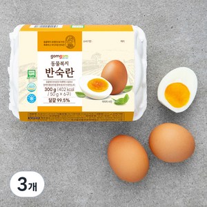 곰곰 동물복지 반숙란 (냉장), 6구, 3개