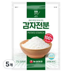 농심태경 본테이스트 100% 감자전분, 1kg, 5개