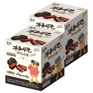 자유시간 미니 쿠키앤크림 초코바, 272g, 2개