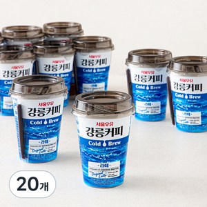 서울우유 강릉커피 콜드브루 라떼, 250ml, 20개