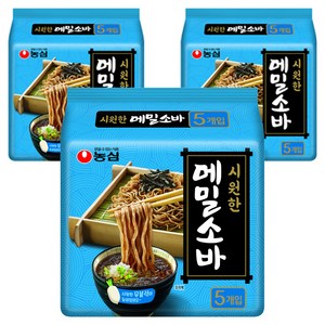 농심 메밀소바, 635g, 3개