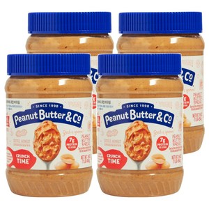 피넛버터앤코 땅콩버터잼 크런치 타임, 454g, 4개