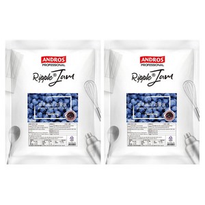 안드로스 블루베리 리플잼, 1kg, 2개