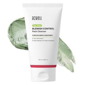 아크웰 티트리 블레미쉬 컨트롤 팩 클렌저 120ml, 1개입, 1개