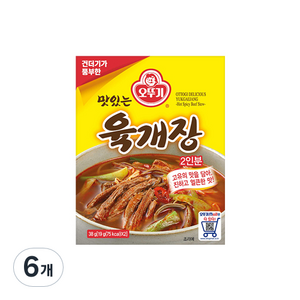 오뚜기 맛있는 육개장, 38g, 6개