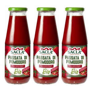 사클라 유기농 토마토 퓨레, 680g, 3개