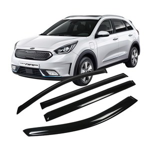 리드홈 스모그 차량용 썬바이저 4p 세트, 니로, 투명블랙