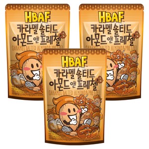 바프 카라멜 솔티드 아몬드 앤 프레첼, 120g, 3개