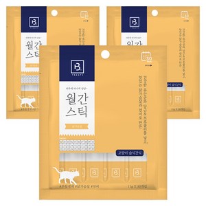 브리더랩 하루에 하나씩 월간스틱 고양이 간식, 닭가슴살, 330g, 3개