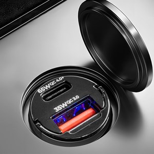 벤딕트 65W QC4.0+PD3.0 초고속 차량용 시거잭 충전기 매립형