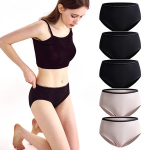 올리비아바비 국산 프리티 에어로쿨 파스텔 로고 미디팬티 믹스 5매입