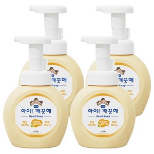 아이깨끗해 핸드워시 순 보송보송 파우더향, 250ml, 4개