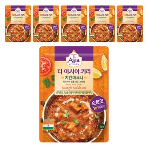 티아시아키친 치킨 마크니 커리 전자레인지용, 170g, 6개