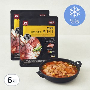 외갓집 송탄 서정리 부대찌개 (냉동), 1kg, 6개