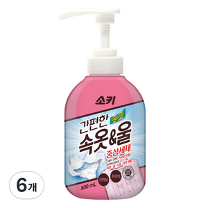 소키 간편한 속옷 울 중성세제 본품, 500ml, 6개