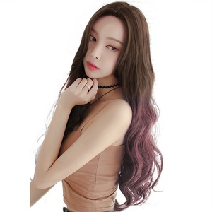 u자 투컬러 반가발 60cm 297g, 라이트 + 애쉬핑크, 1개