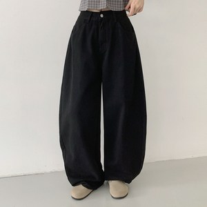 플랜데이 여성용 숏/미디움/롱 기장 로니 와이드 벌룬핏 팬츠