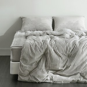 라뽐므 노르빅 극세사 스트라이프 겨울 차렵이불