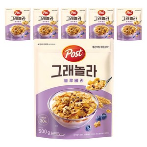 포스트 그래놀라 시리얼 블루베리, 500g, 6개