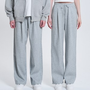 포슈어 남녀공용 4계절 원턱 와이드 트레이닝 바지