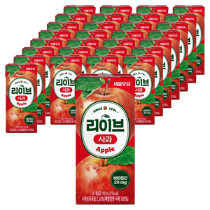 서울우유 리이브 사과 주스, 190ml, 48개