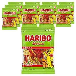하리보 웜즈 젤리, 100g, 10개