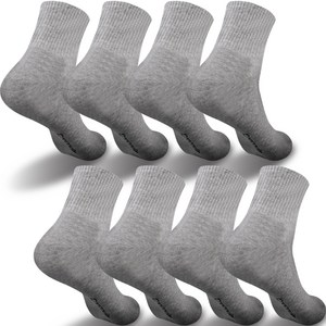 크로커다일 여성용 밴딩 무지 중목 양말 8켤레 세트 CD282 앤 287