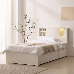 파로마 멜로 LED 빅수납 침대 프레임 + 본넬 매트리스 세트 방문설치